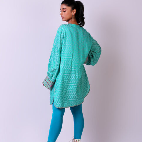 Jacquard Embroidered Kurta