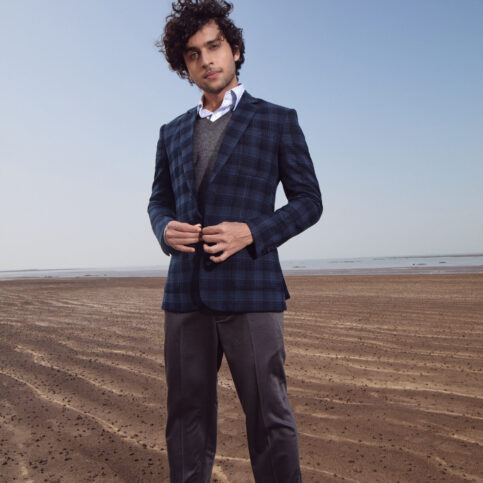 Joker Patch Classic MM Shirt, mens cashmere cardigan, check Plaid jacket