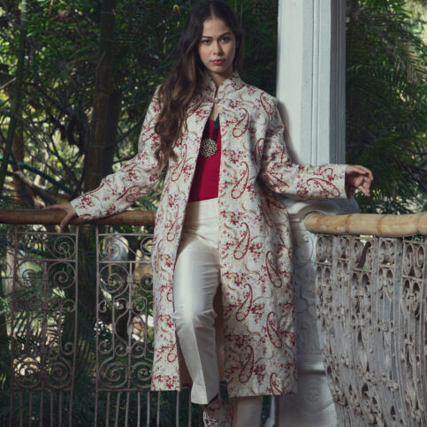 Paisley Printed Linen Jacket