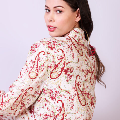 Paisley Printed Linen Jacket