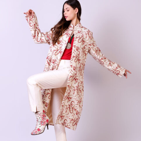 Paisley Printed Linen Jacket