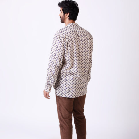 Parrot Printed Cotton Voile Shirt