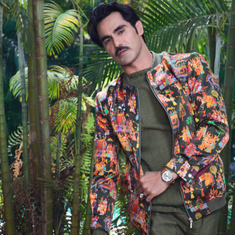 Procession Print Bomber Jacket