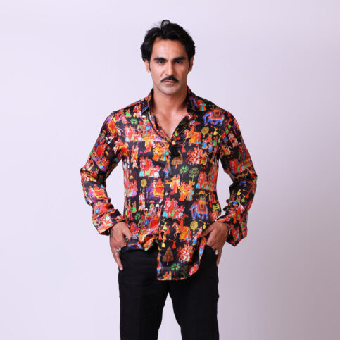Procession Printed Silk Shirt