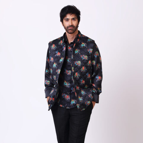 Quilted Elephant Printed Coti