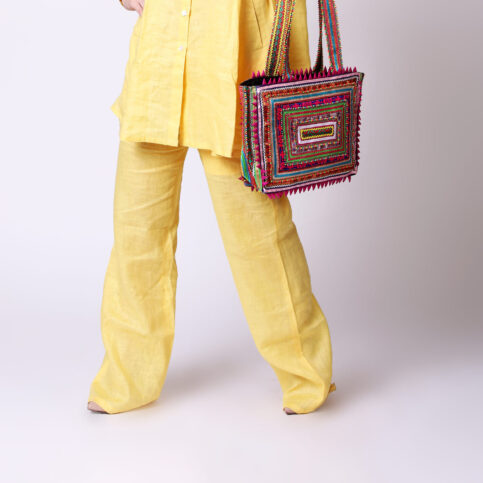 Ramie Linen Drawstring Pant