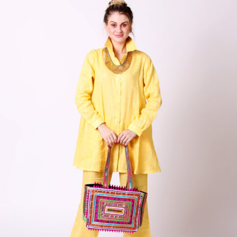 Ramie Linen Drawstring Pant