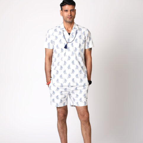 Seahorse South Indian Cotton Bowling Shirt + Short Set