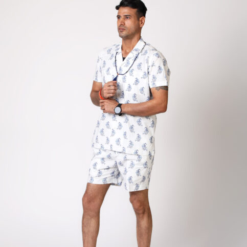 Seahorse South Indian Cotton Bowling Shirt + Short Set