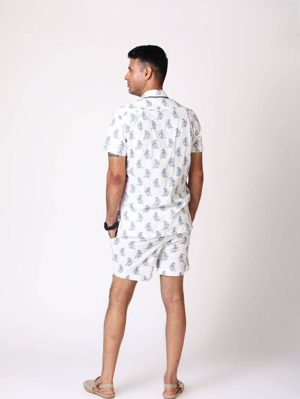 Seahorse South Indian Cotton Bowling Shirt + Short Set