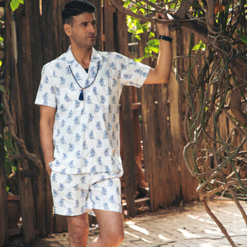 Seahorse South Indian Cotton Bowling Shirt + Short Set