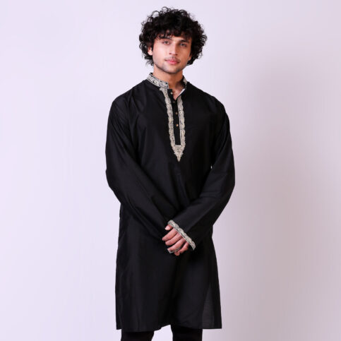 Spun Silk Embroidered Kurta