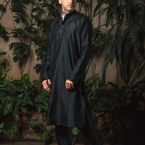Spun Silk Kurta, Churidar and Bandana