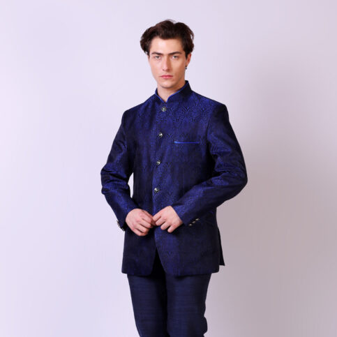 Tanchoi Silk Nehru Jacket