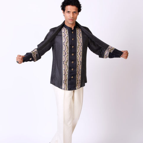 Twill Silk Opi Printed Shirt