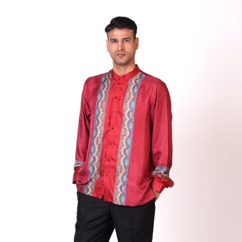 Twill Silk Opi Printed Shirt