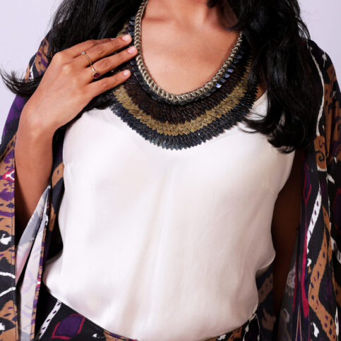 Gold Gilded Snake Scales Necklace