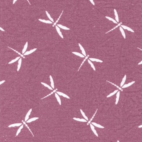 Linen Cotton Dragonfly Print