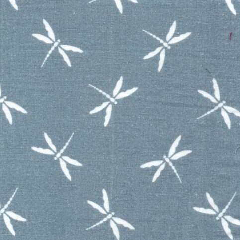 Linen Cotton Dragonfly Print