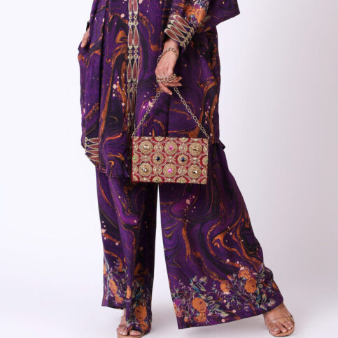 Marble Print Palazo Pant