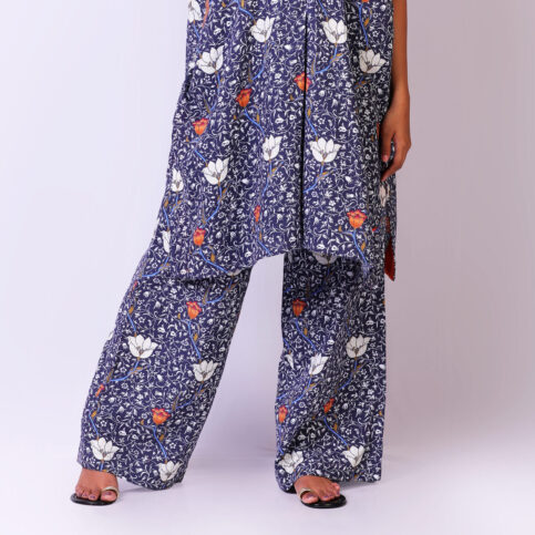 Flame Flower Cotton Voile Trouser