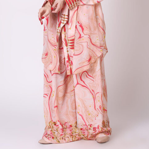 Marble Print Palazo Pant