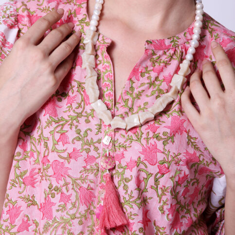 Pink Crystal Long Necklace