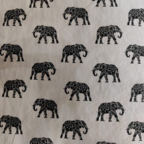 South Indian Cotton Elephant Print