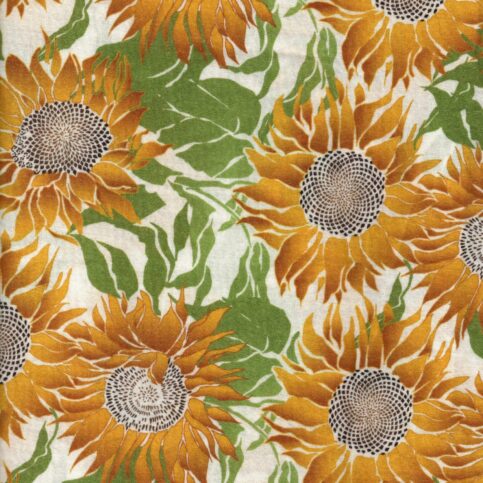 Cotton Voile Sunflower Print