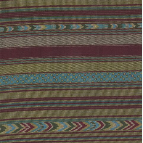 Twill Silk Tibetan Stripe Print