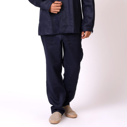 Linen Blend Drawstring Pant-Essential