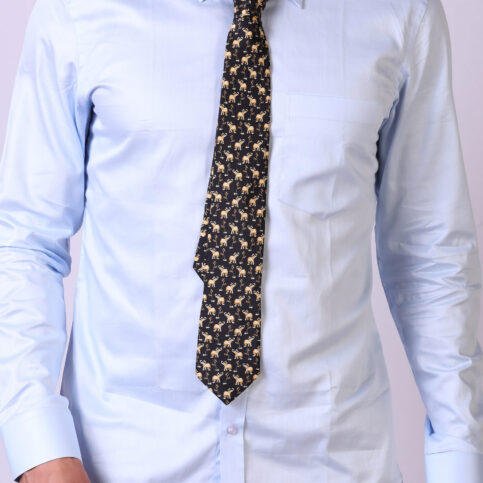 Silk Tie- Elephant Printed