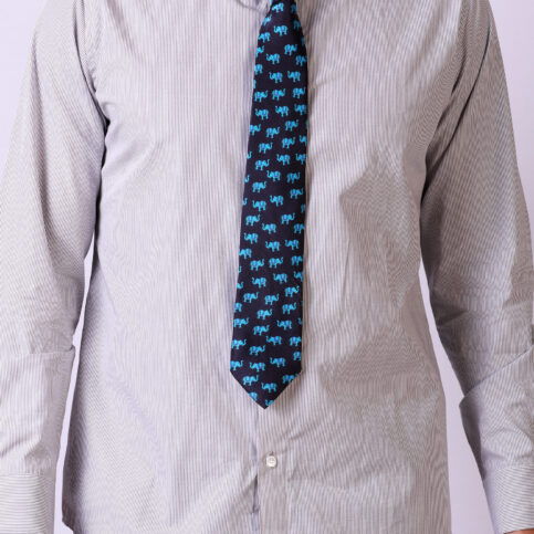 Silk Tie- Elephant Printed