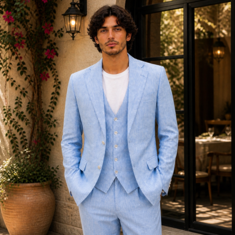Mens casement linen suiting jacket .
