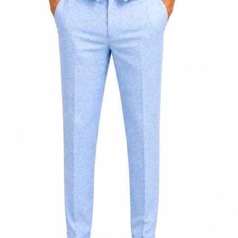 Casement linen clean cigarette leg cut trouser