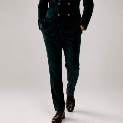 Silk velvet classic formal trouser .