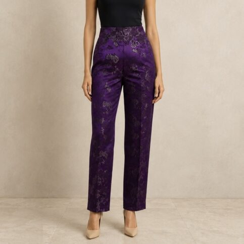 ladies fancy yoke insert trouser